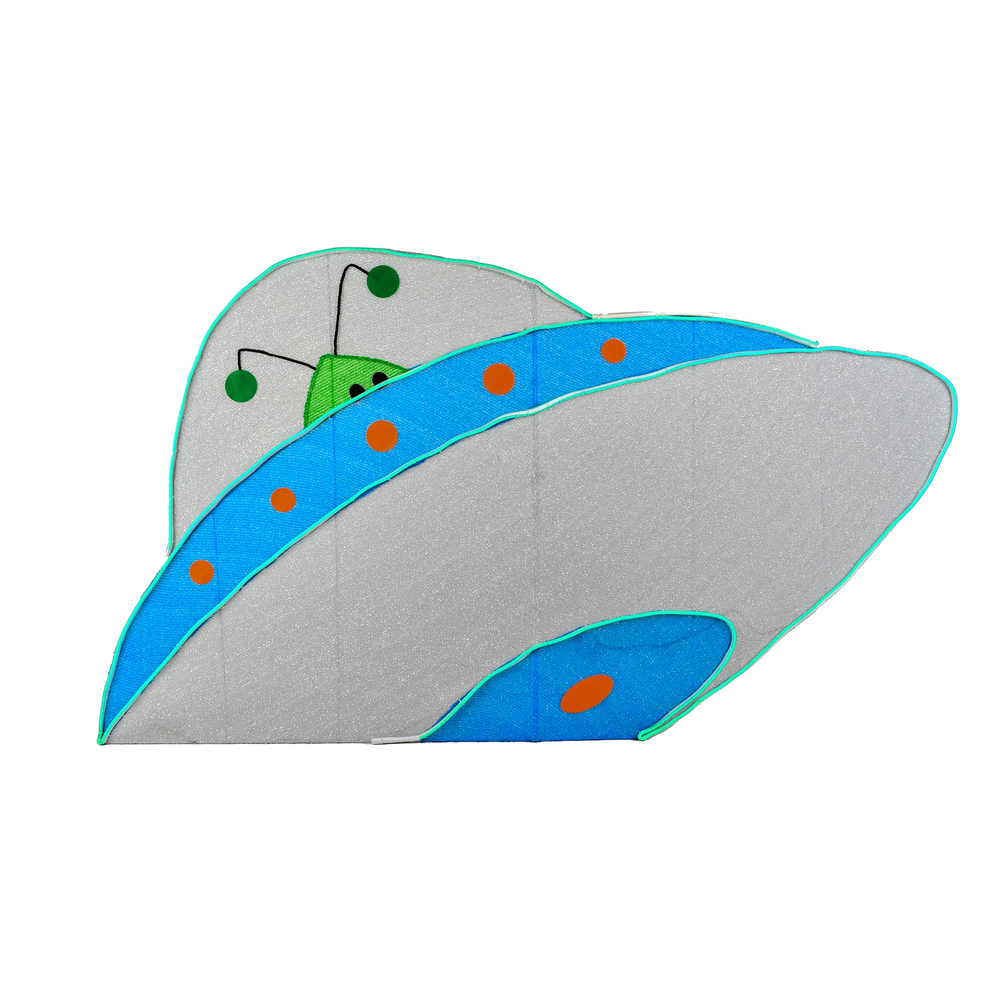 35" Halloween Alien Spacecraft with LED Light Strips